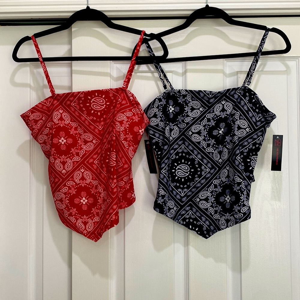 Lot of two handkerchief print tops